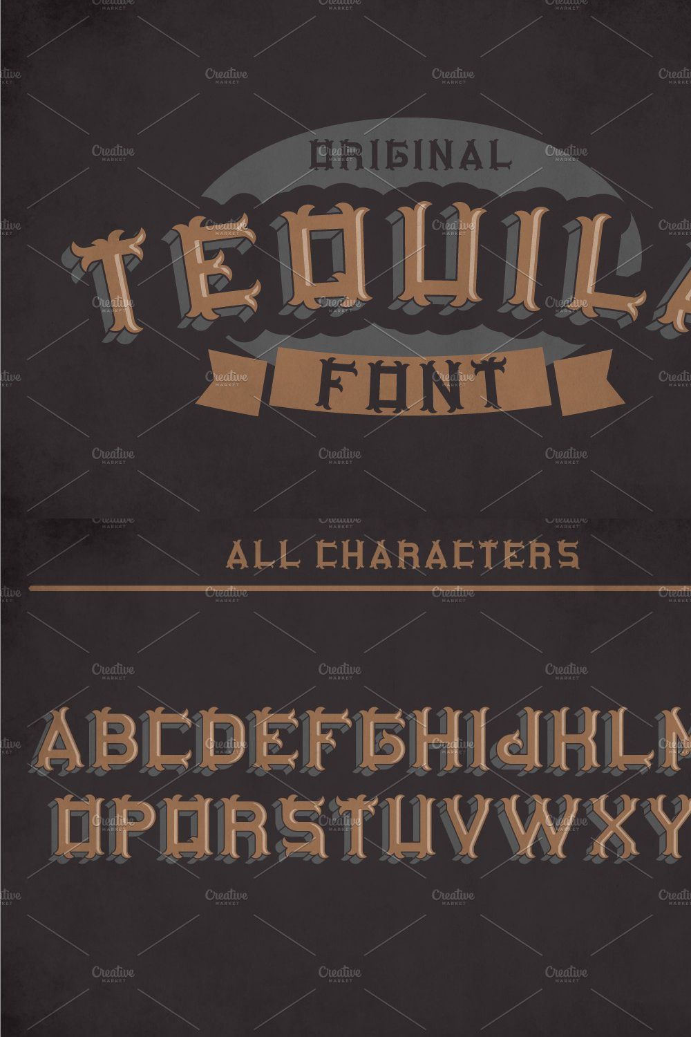 Original Tequila Label Typeface pinterest preview image.