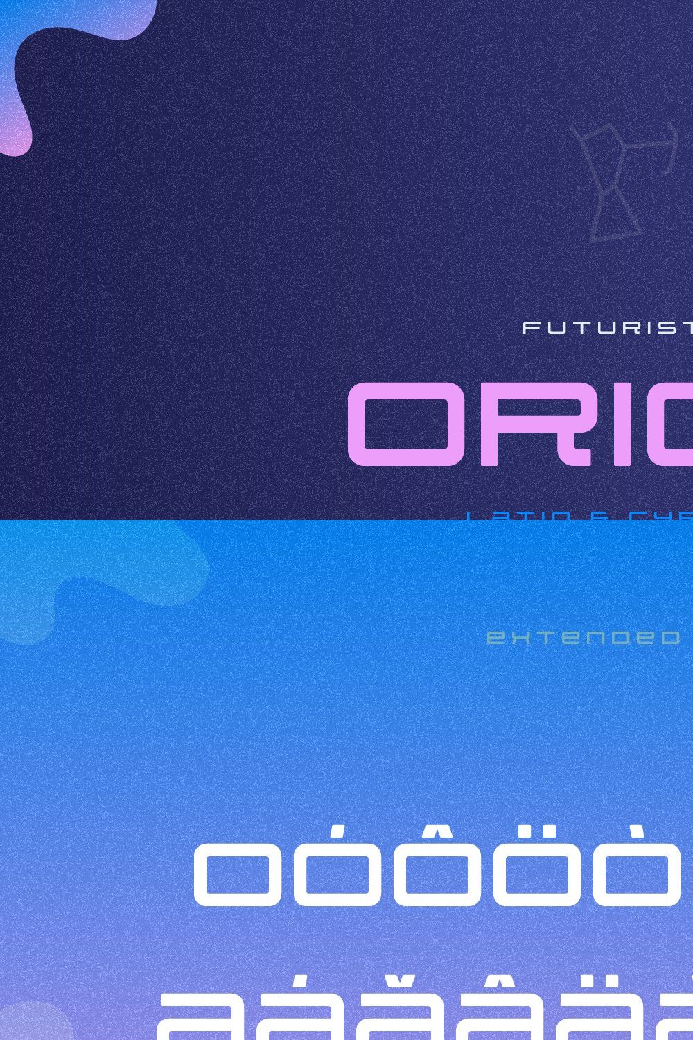 Orion - Futuristic Font pinterest preview image.