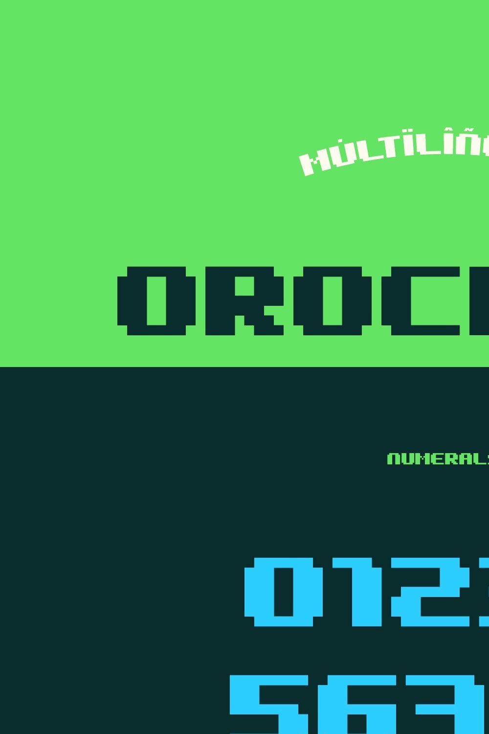 Orochima Multilingual Font pinterest preview image.