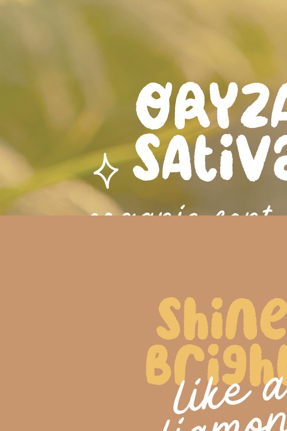 Oryza Sativa - Organic Font Duo pinterest preview image.