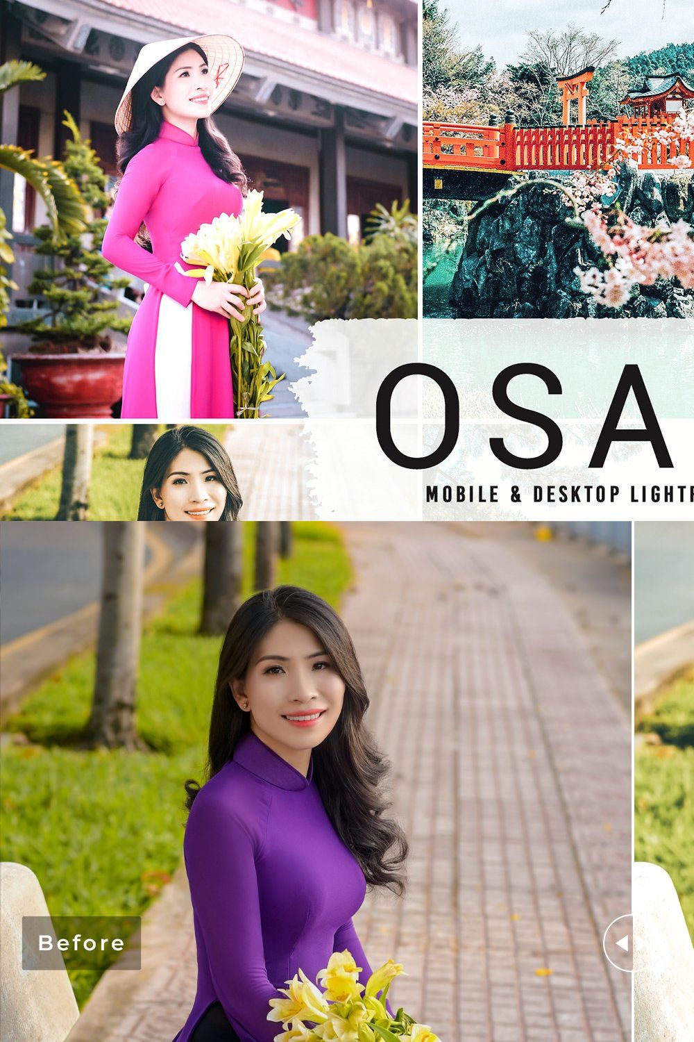 Osaka Pro Lightroom Presets pinterest preview image.