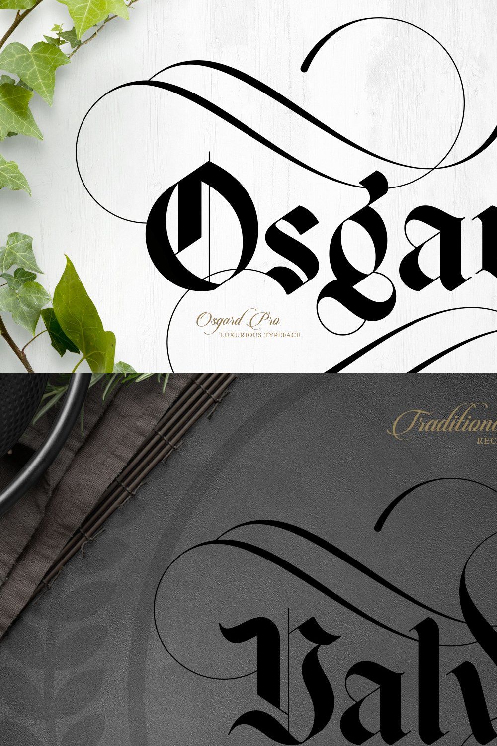 Osgard Pro | Font pinterest preview image.