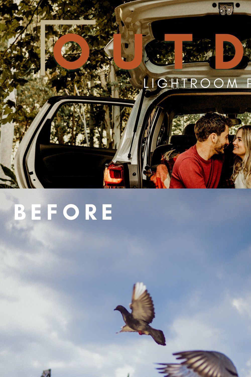 Outdoor Lightroom Presets pinterest preview image.