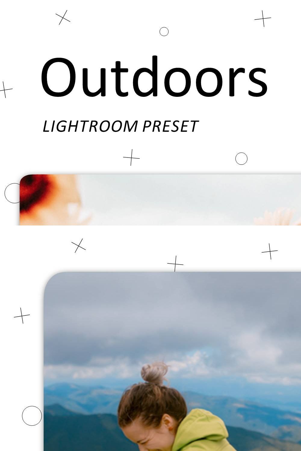 Outdoors - Lightroom Presets pinterest preview image.