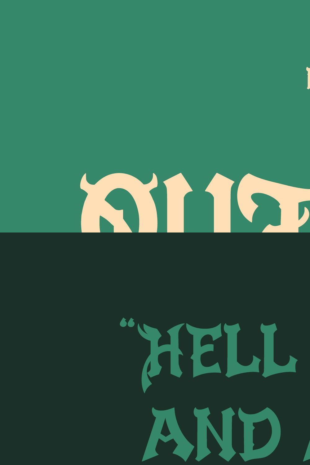 Outflow - Halloween Display Font pinterest preview image.