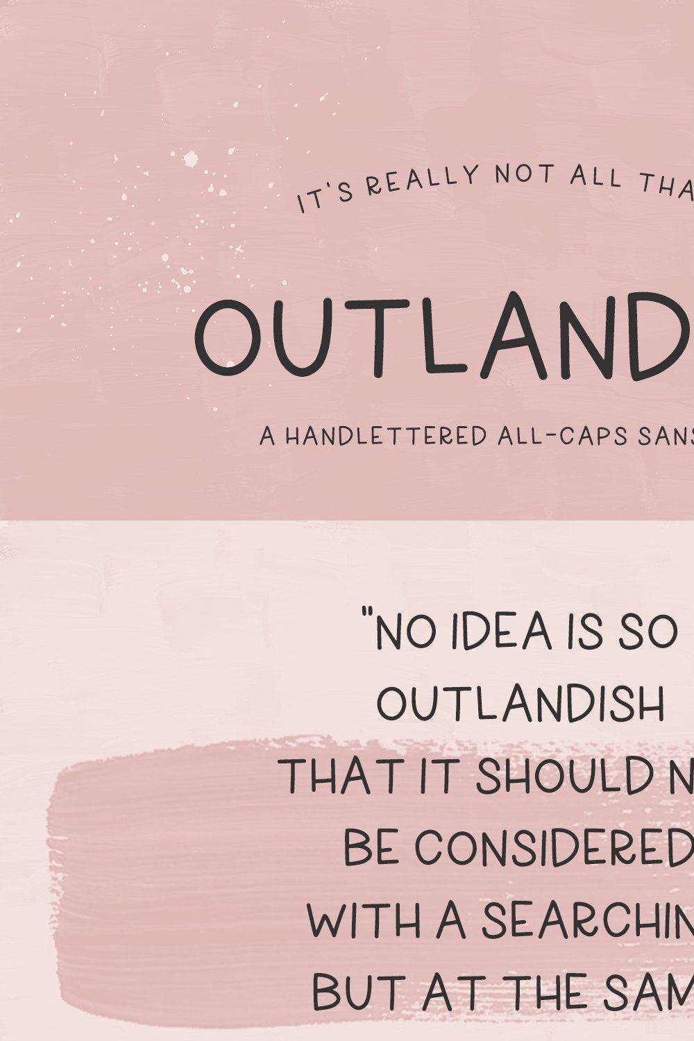 Outlandish Sans pinterest preview image.