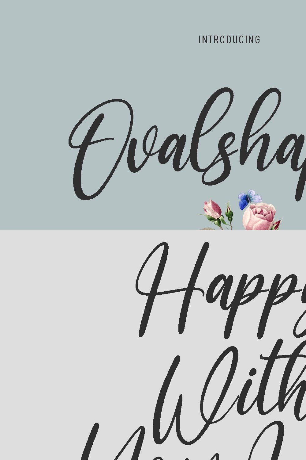 Ovalshapes Script Font pinterest preview image.