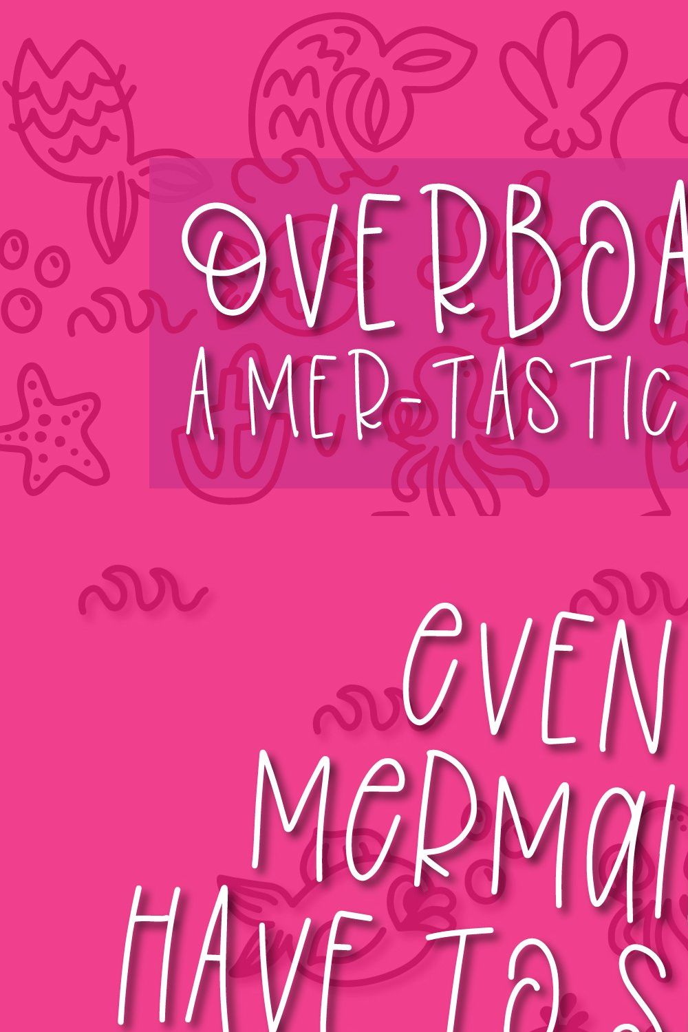 Overboard - Mermaid Font Duo pinterest preview image.