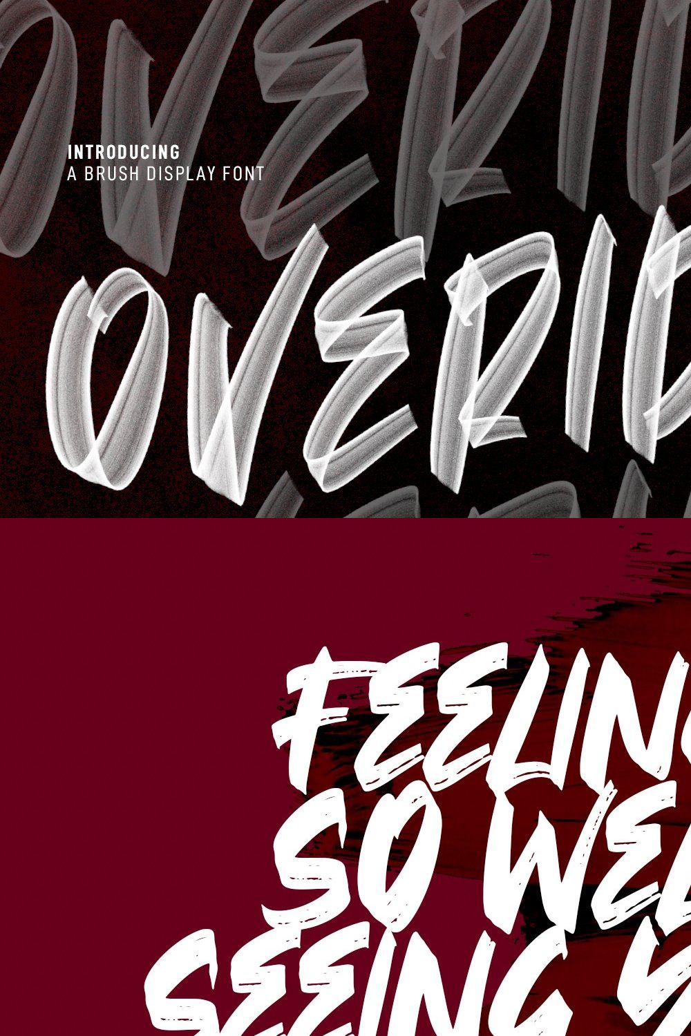 Overides SVG Brush Display Font pinterest preview image.