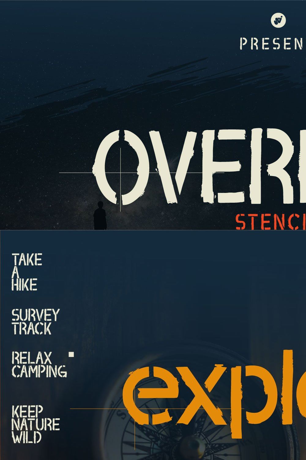 OVERLINE STENCIL pinterest preview image.