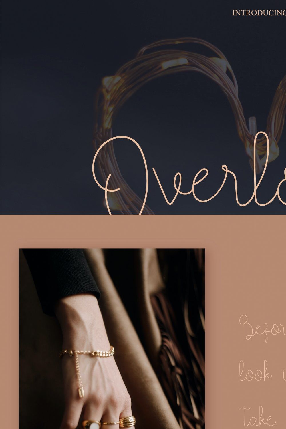 Overlovely Handwritten Typeface pinterest preview image.