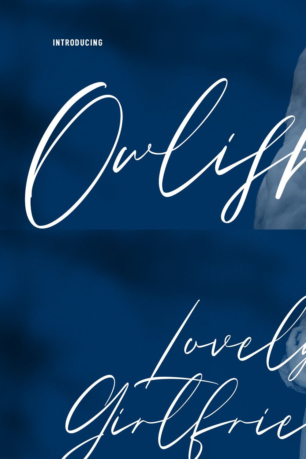 Owlishly Signature Script Font pinterest preview image.