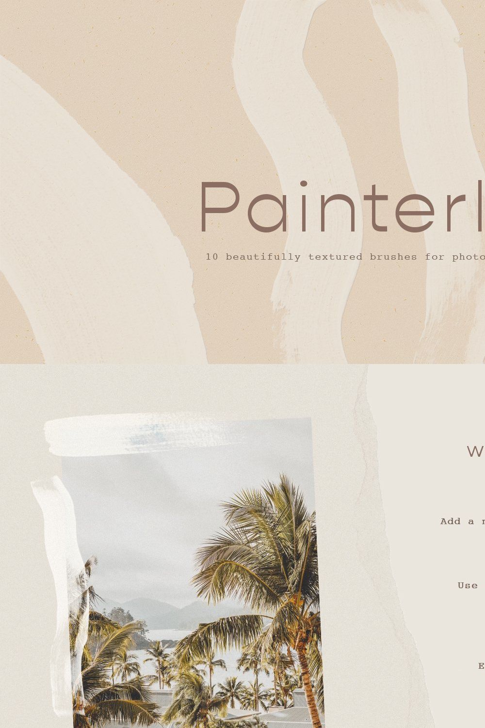 PAINTERLY | Photoshop Brushes pinterest preview image.