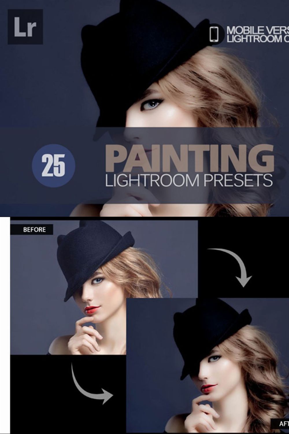 Painting Lightroom Mobile Presets pinterest preview image.