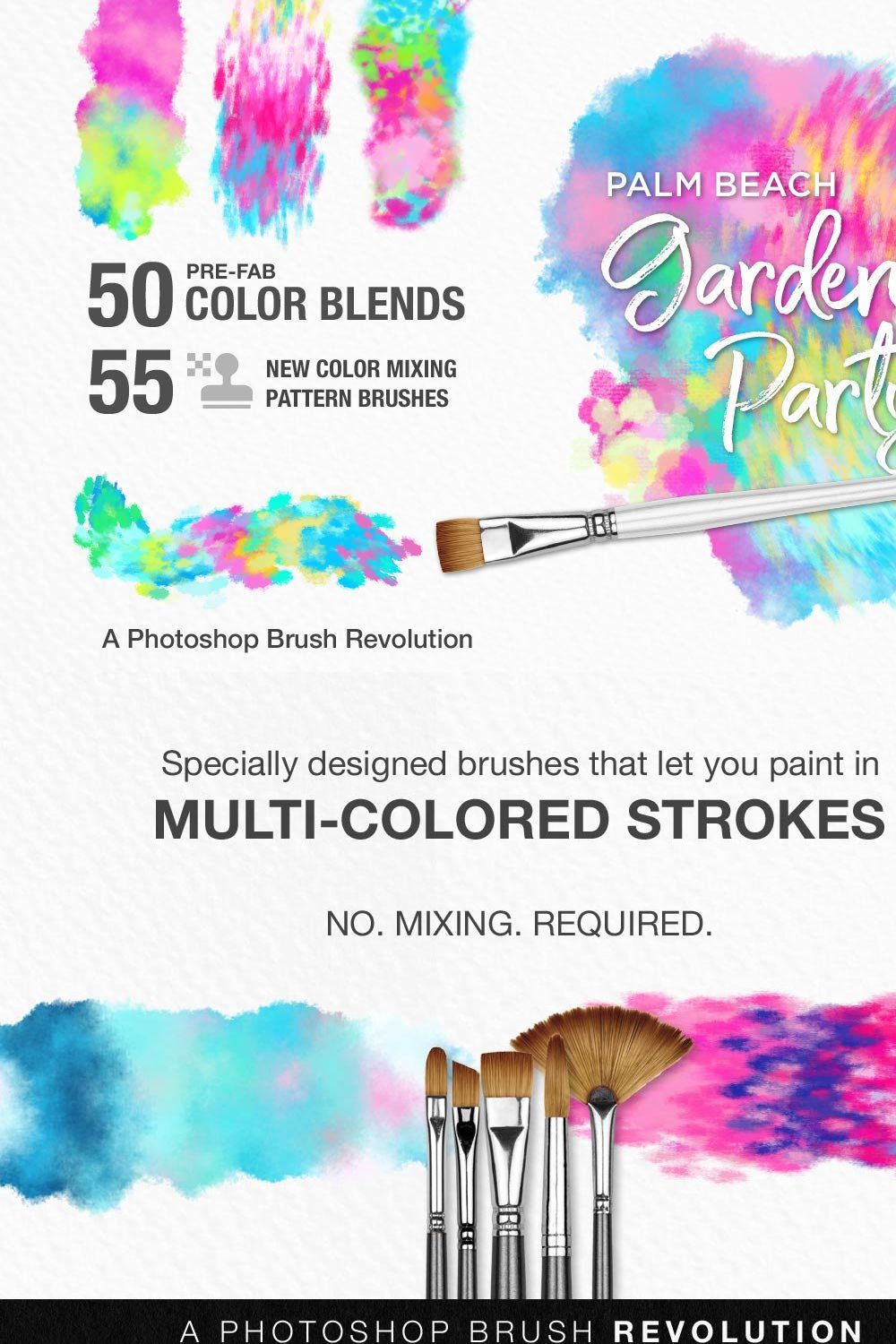 Palm Beach Garden Party PS Brushes pinterest preview image.