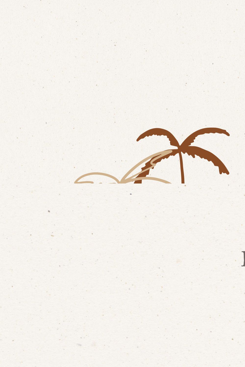 Palm Tree Illustration /vector + png pinterest preview image.