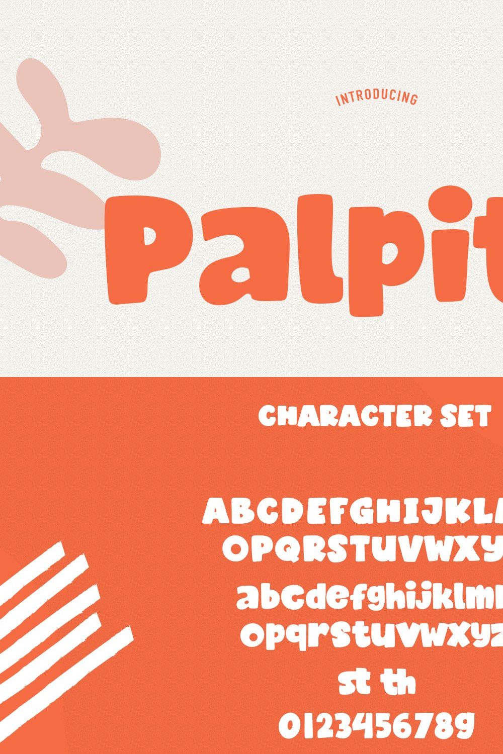 Palpito Handwritten Display Font pinterest preview image.