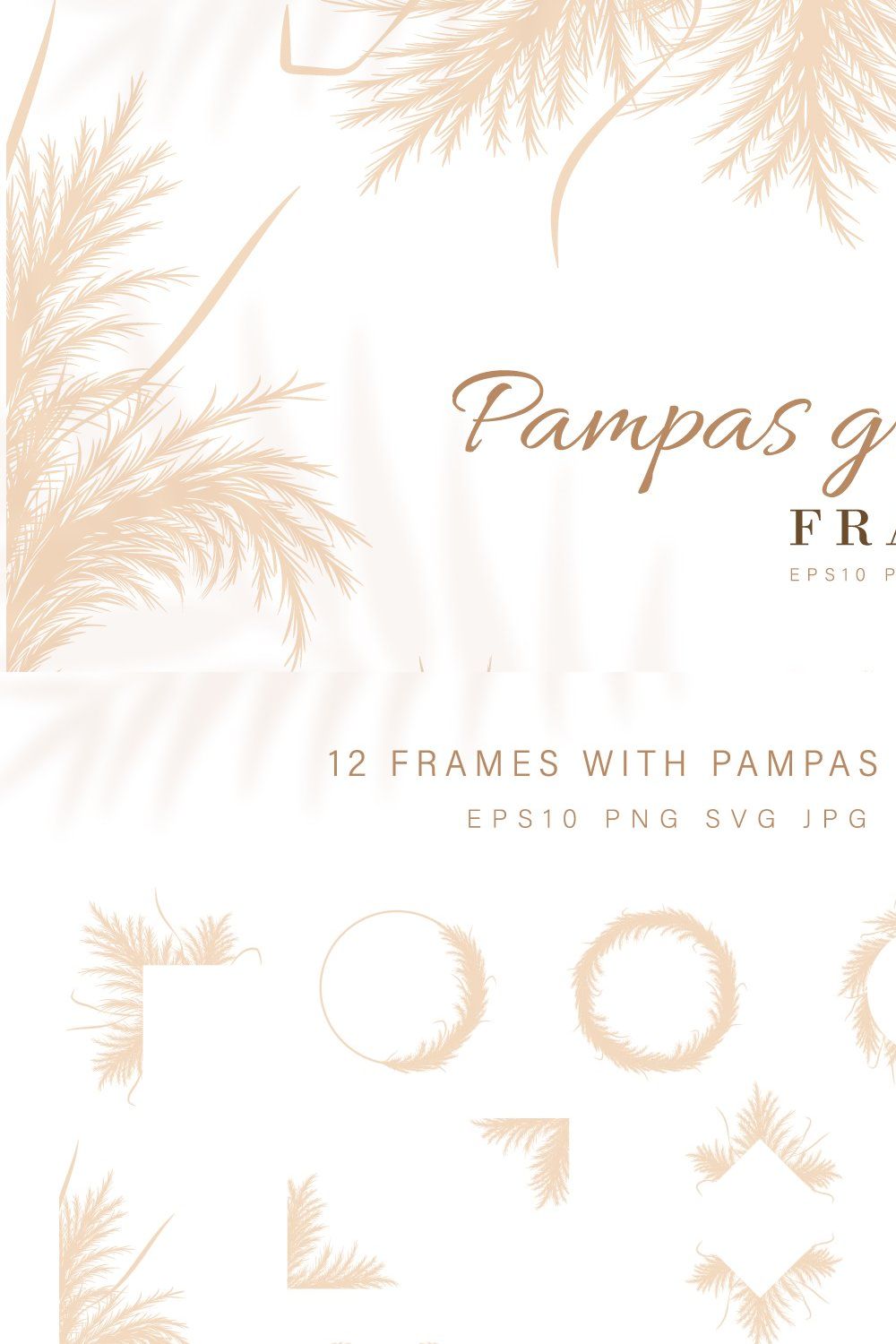 Pampas grass Frame collection pinterest preview image.