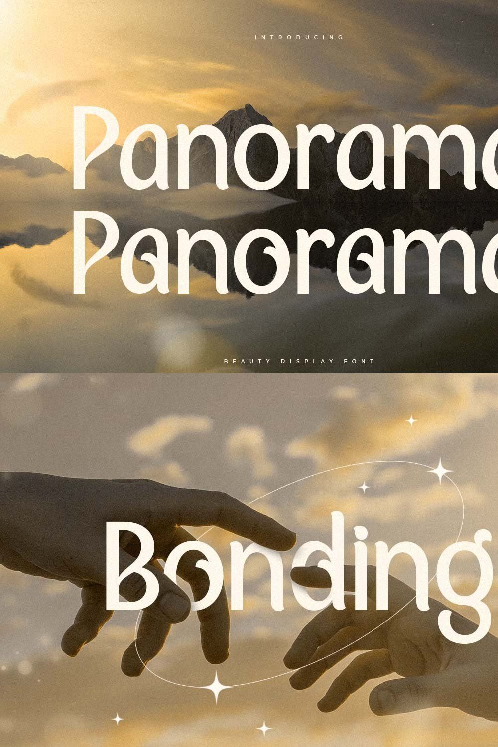 Panorama - Beauty Display Font pinterest preview image.