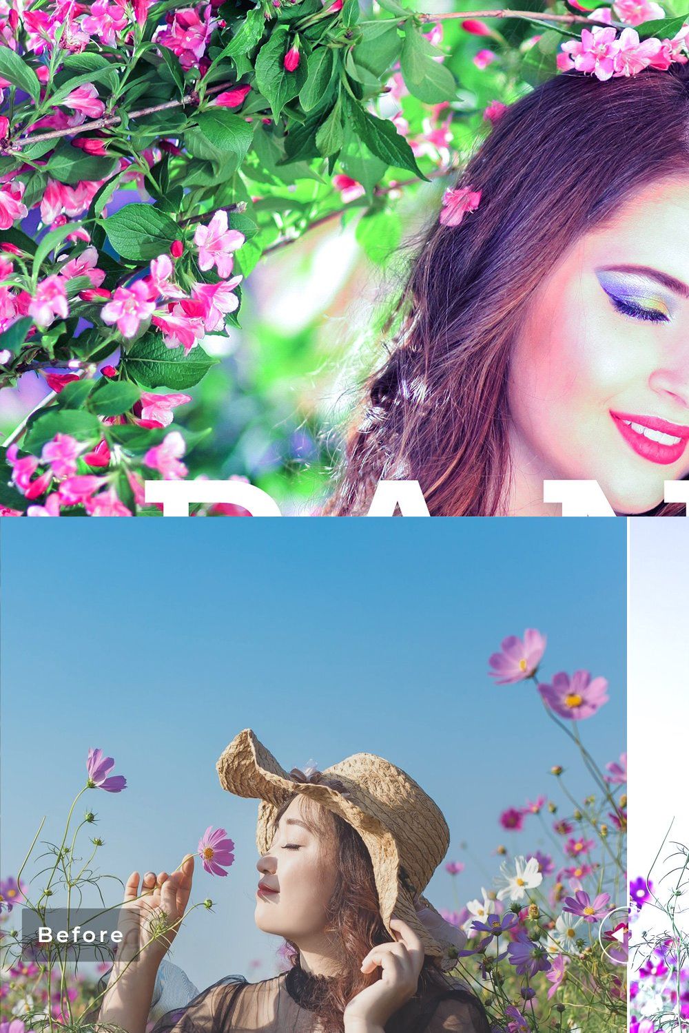 Pansy Pro Lightroom Presets pinterest preview image.