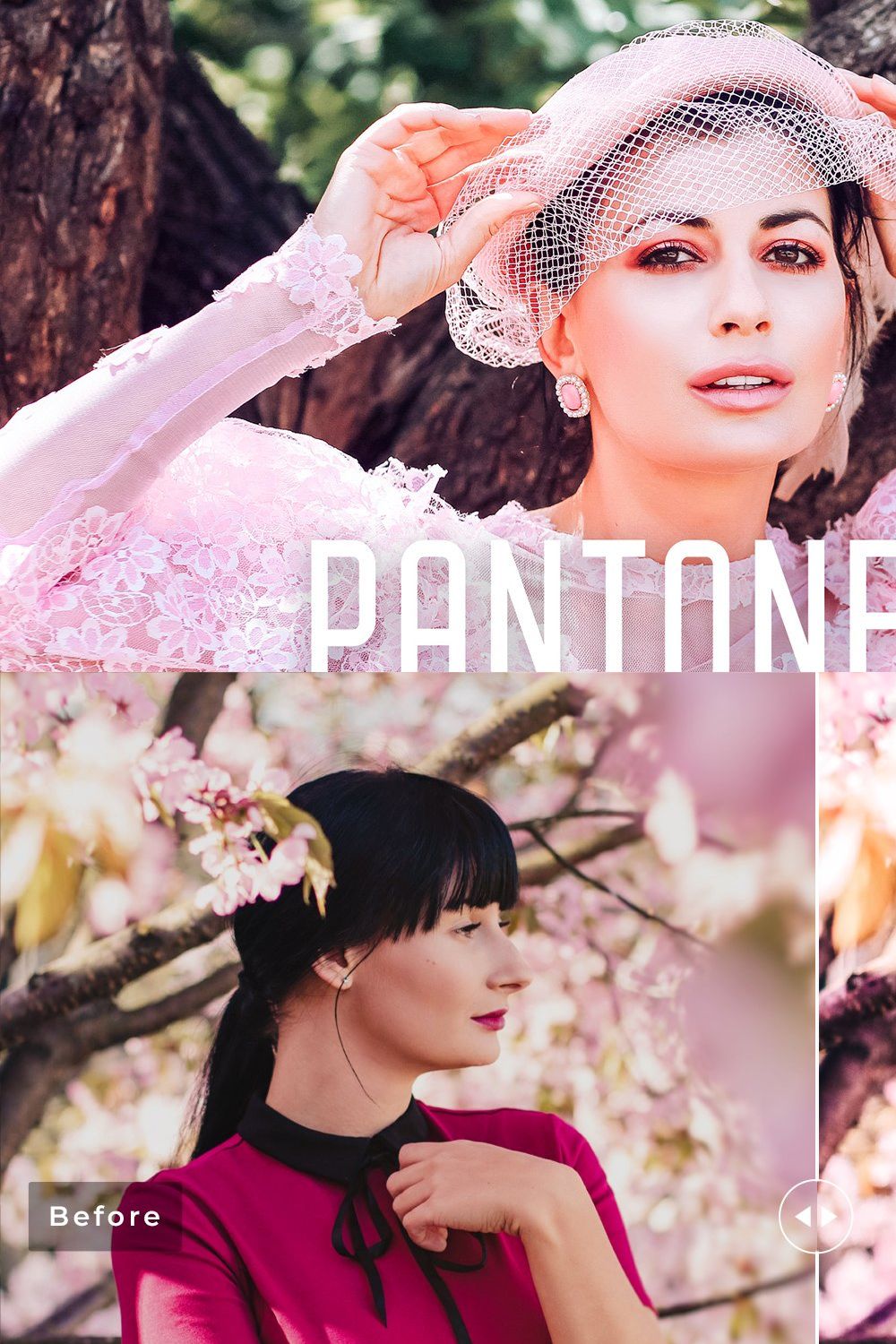 Pantone Pink Pro Lightroom Presets pinterest preview image.