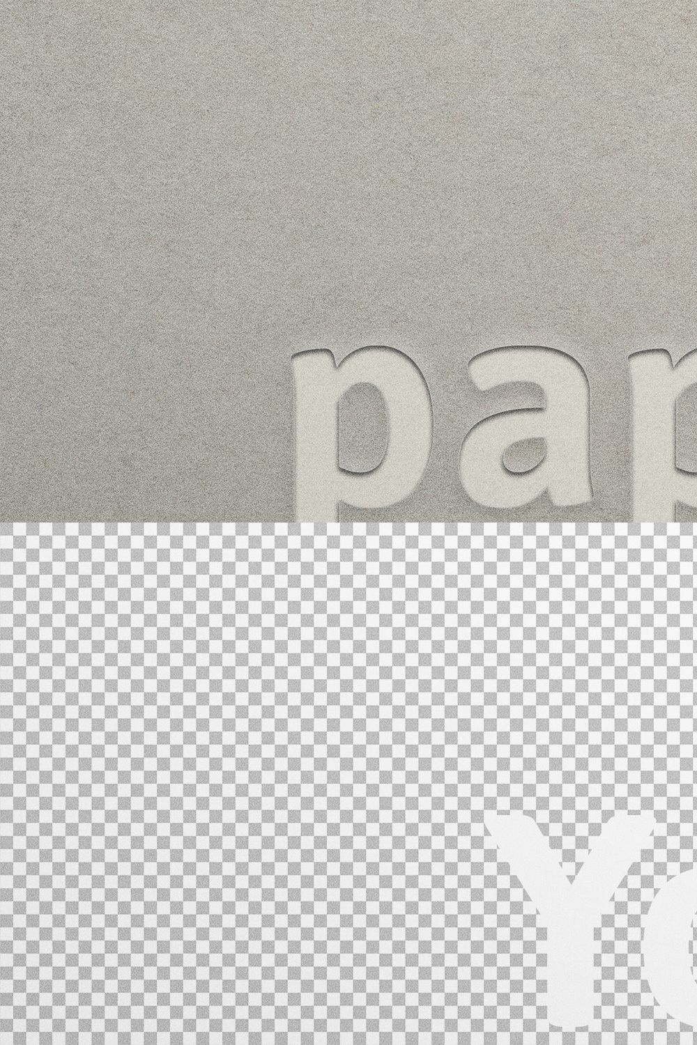 Paper Cutout Text Effect pinterest preview image.