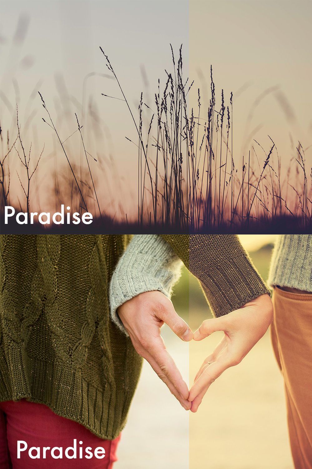 Paradise - Photoshop Action pinterest preview image.