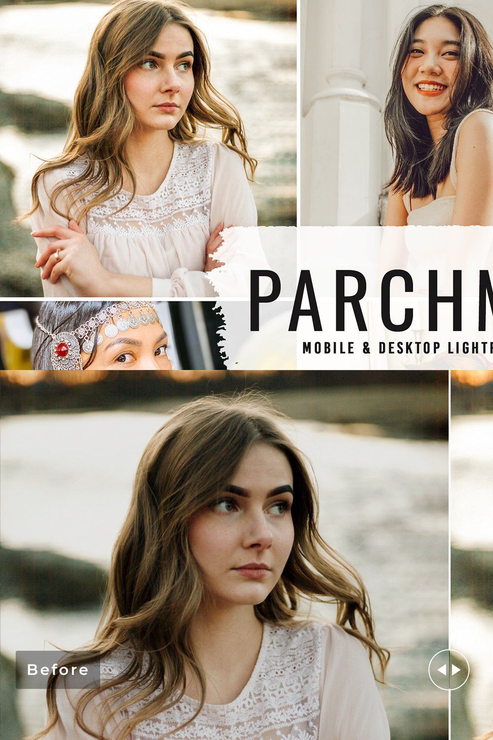 Parchment Pro Lightroom Presets pinterest preview image.