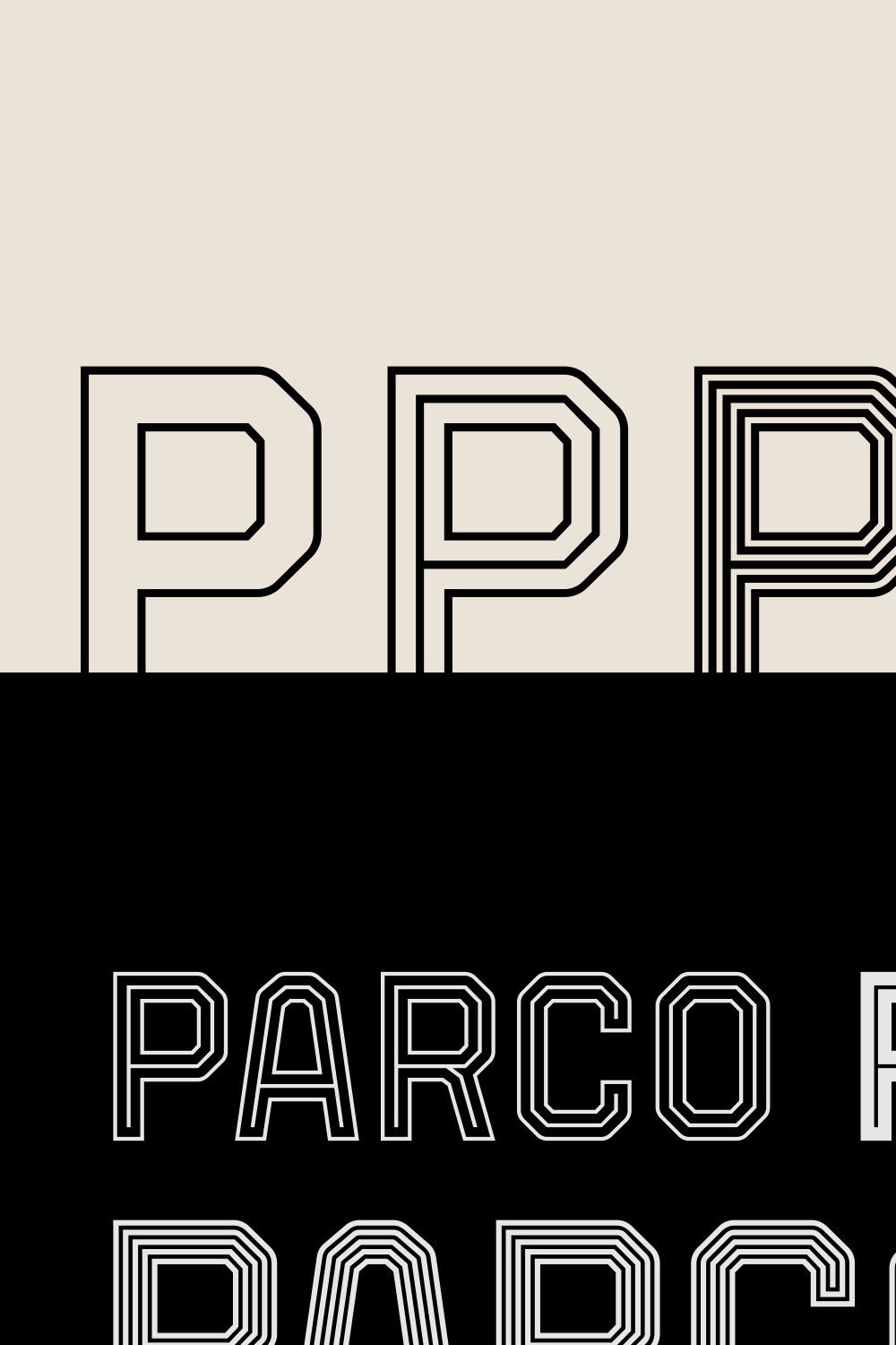 Parco – Font Family pinterest preview image.