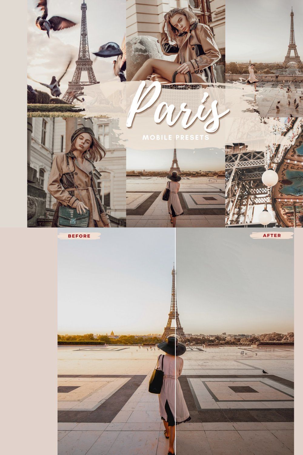 PARIS Mobile Lightroom Preset pinterest preview image.