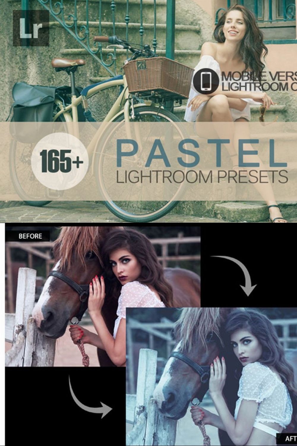 Pastel Lightroom Mobile Presets pinterest preview image.