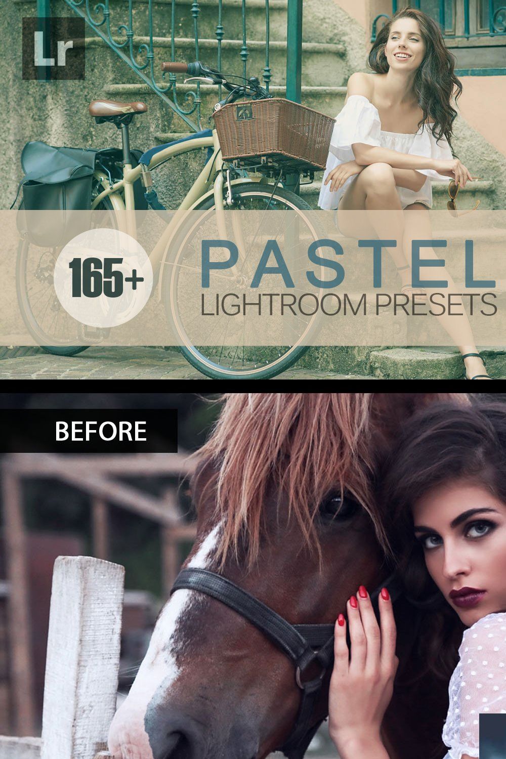 Pastel Lightroom Presets bundle pinterest preview image.