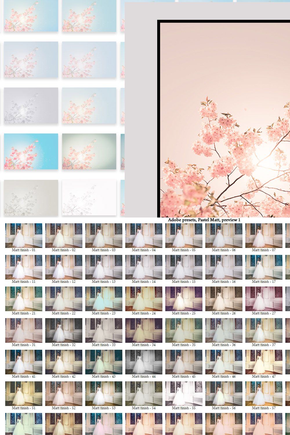 Pastel Matt Adobe presets pinterest preview image.