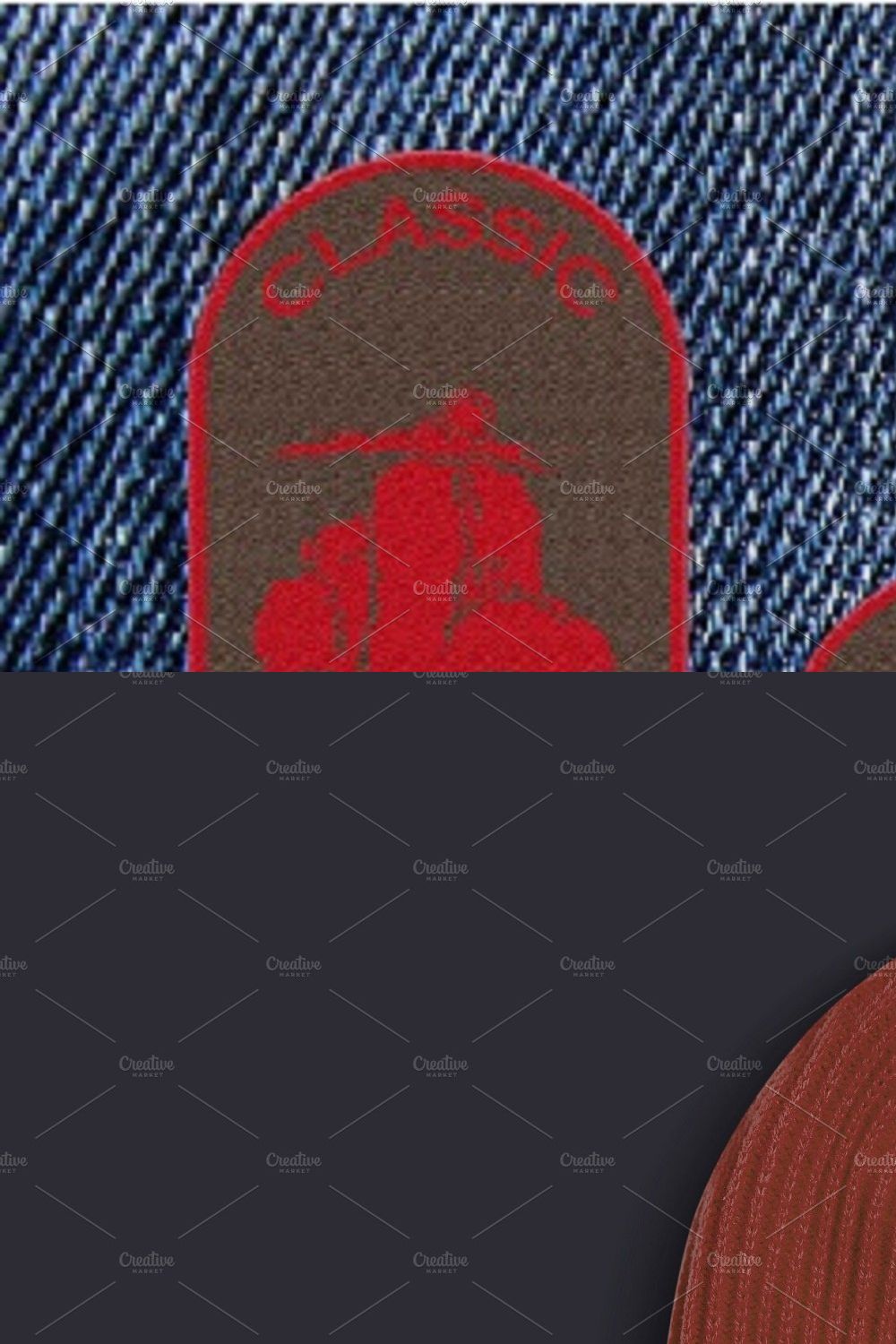 Patch embroidery maker mockup pinterest preview image.