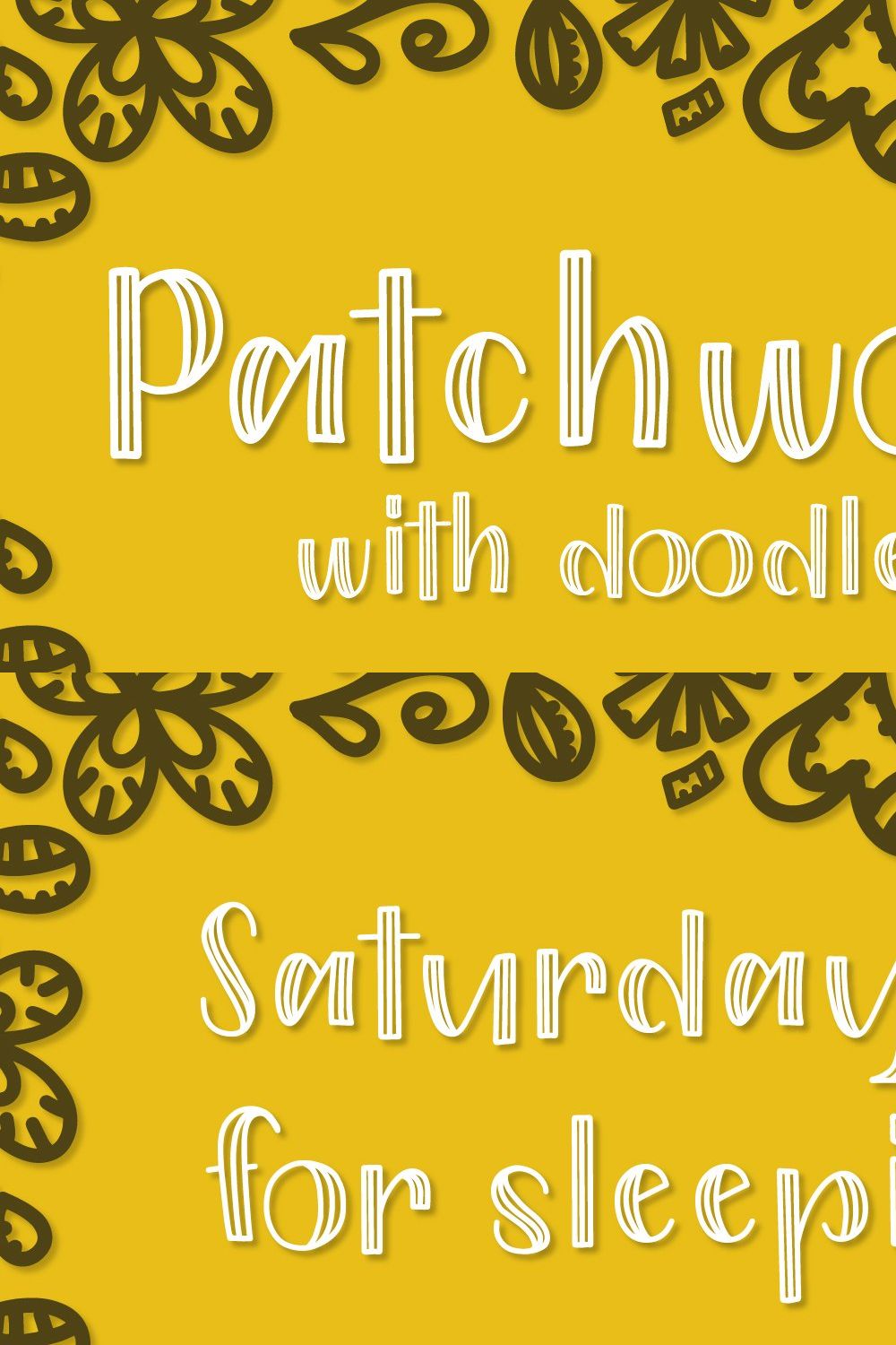 Patchwork - A Font Duo pinterest preview image.