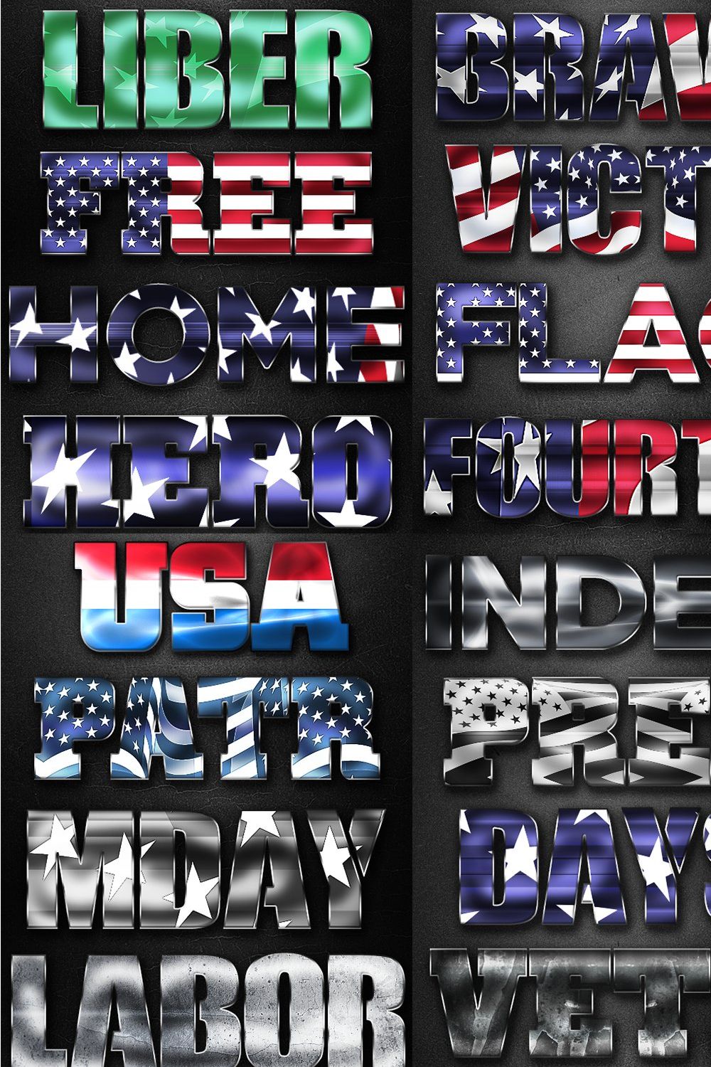 Patriotic Layer Styles pinterest preview image.