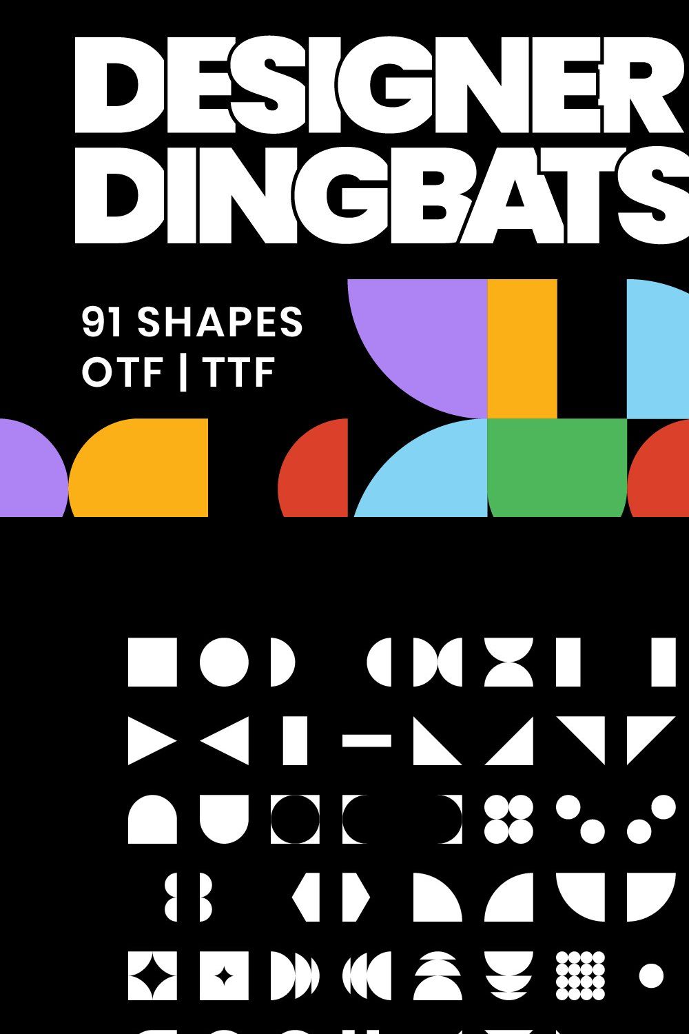 Pattern Dingbats Font pinterest preview image.