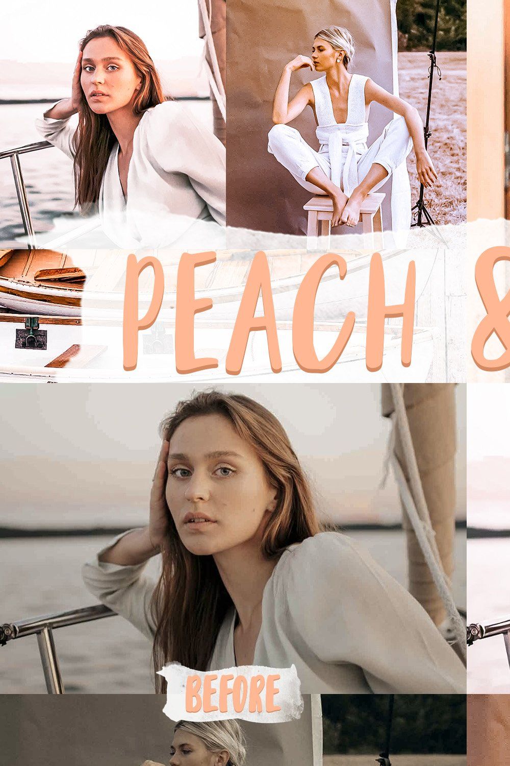 Peach & Gold  - Lightroom Presets pinterest preview image.