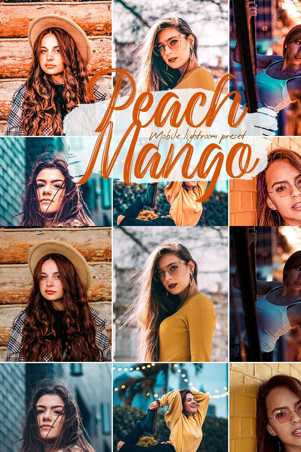 Peach Mango Lightroom Presets pinterest preview image.