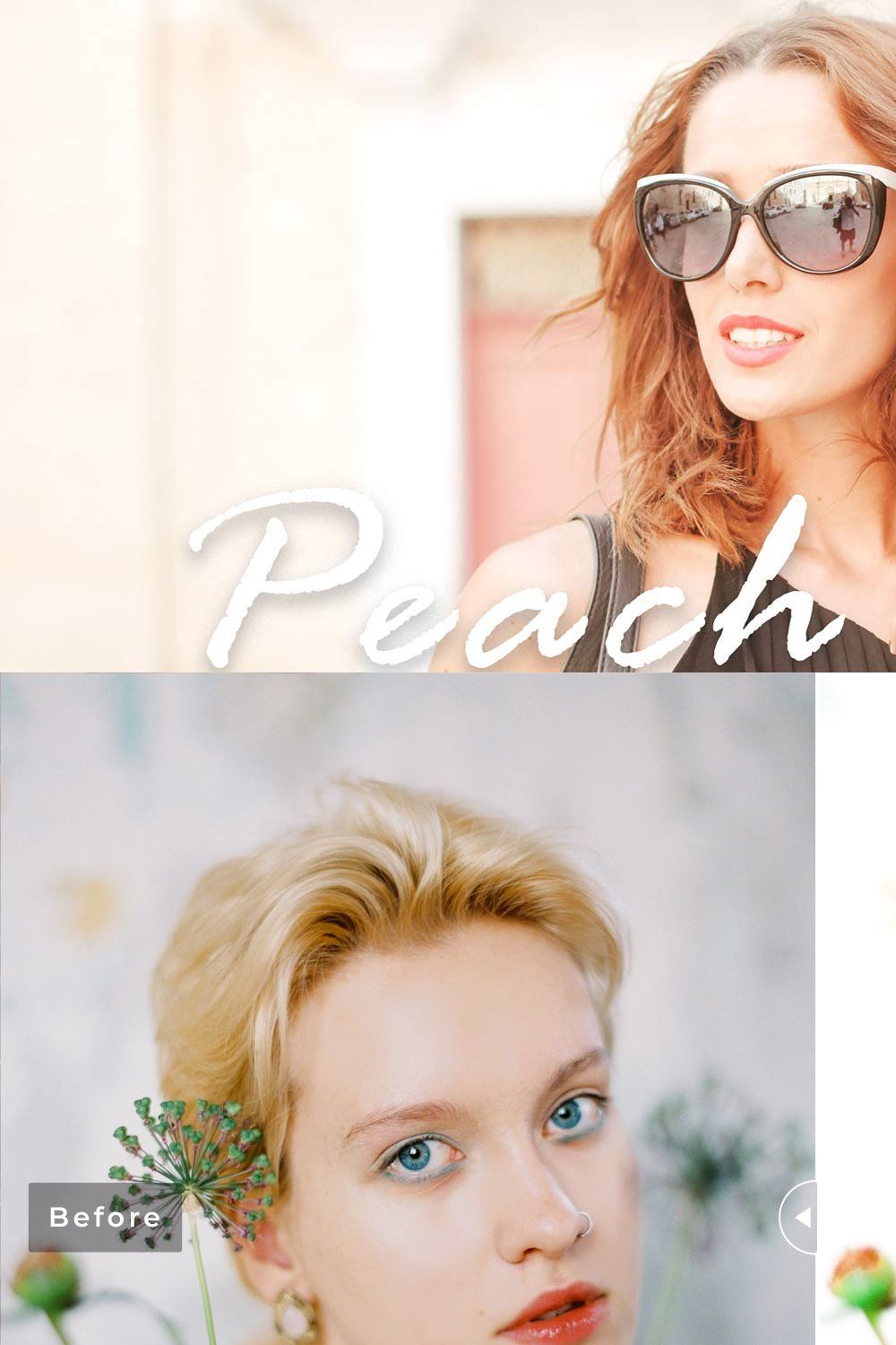 Peach Puff Pro Lightroom Presets pinterest preview image.