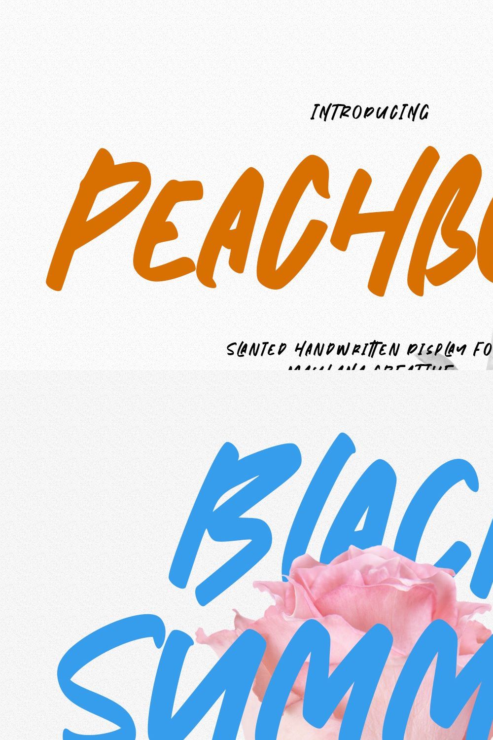 Peachboys Handwritten Font pinterest preview image.
