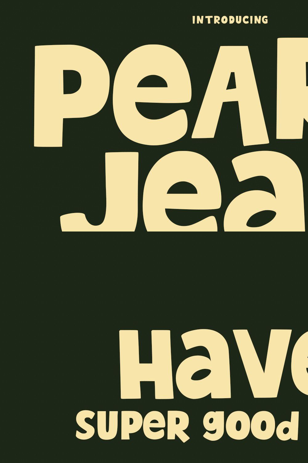 Pearl Jean Handwritten Display Font pinterest preview image.