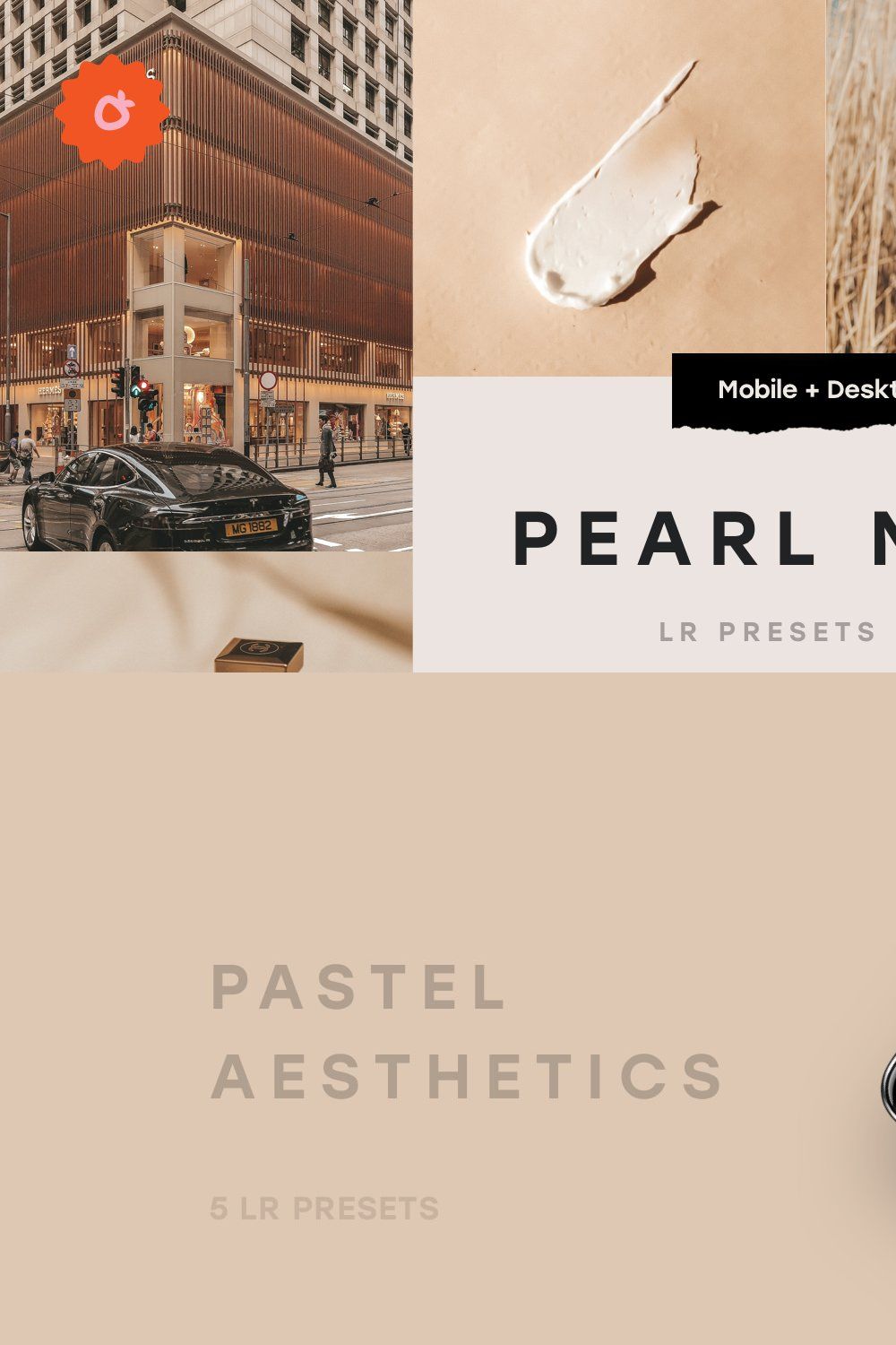Pearl Nude – 5 Lightroom Presets pinterest preview image.