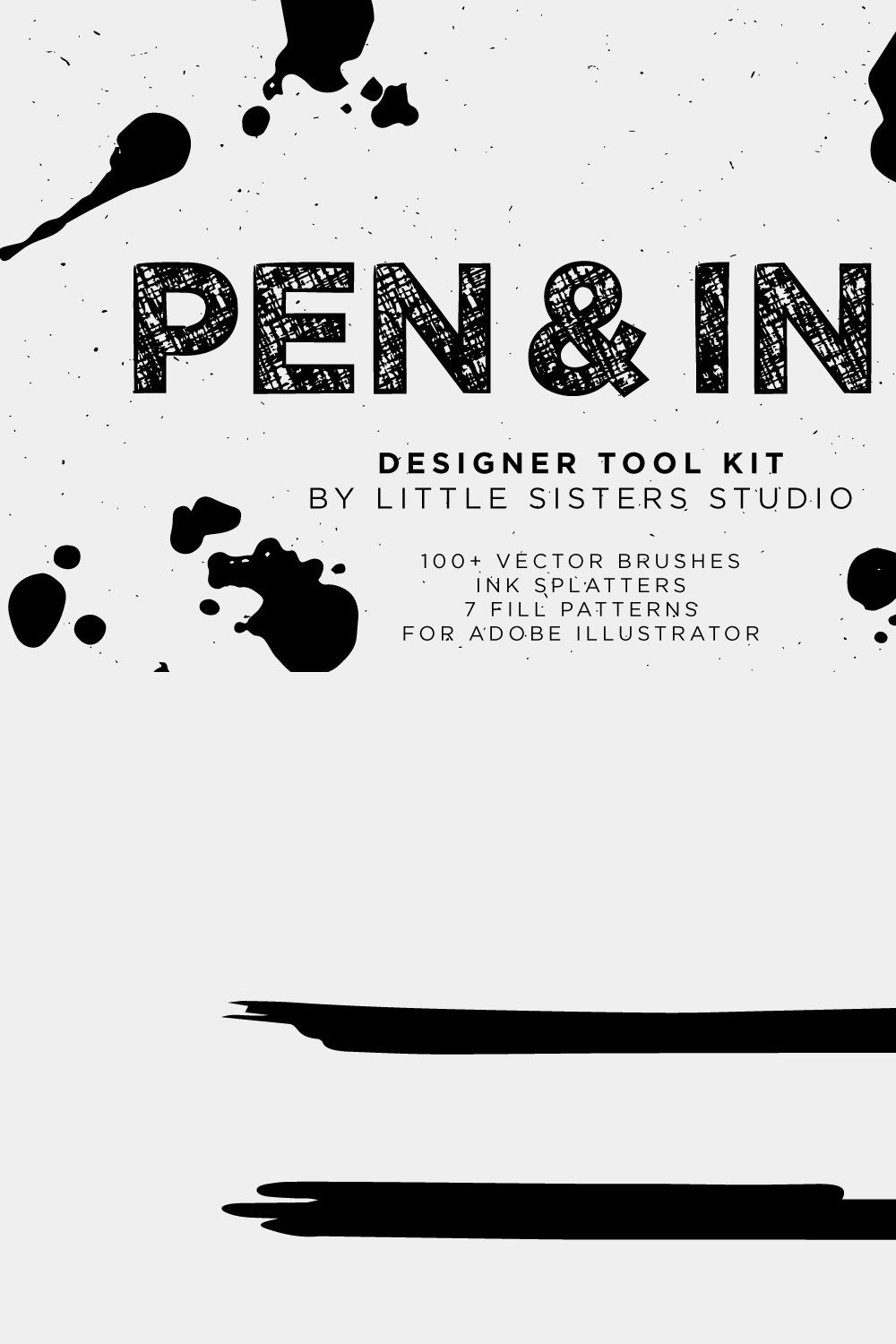 Pen & Ink - Vector Brush Tool Kit pinterest preview image.