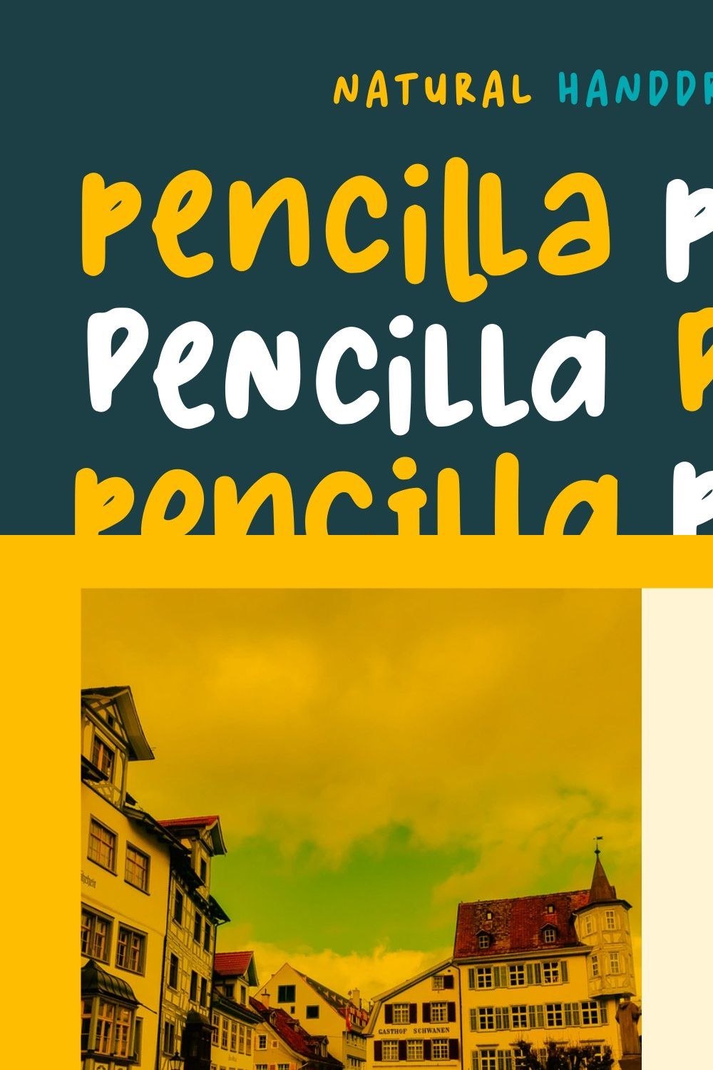 Pencilla - Natural Handdrawn pinterest preview image.