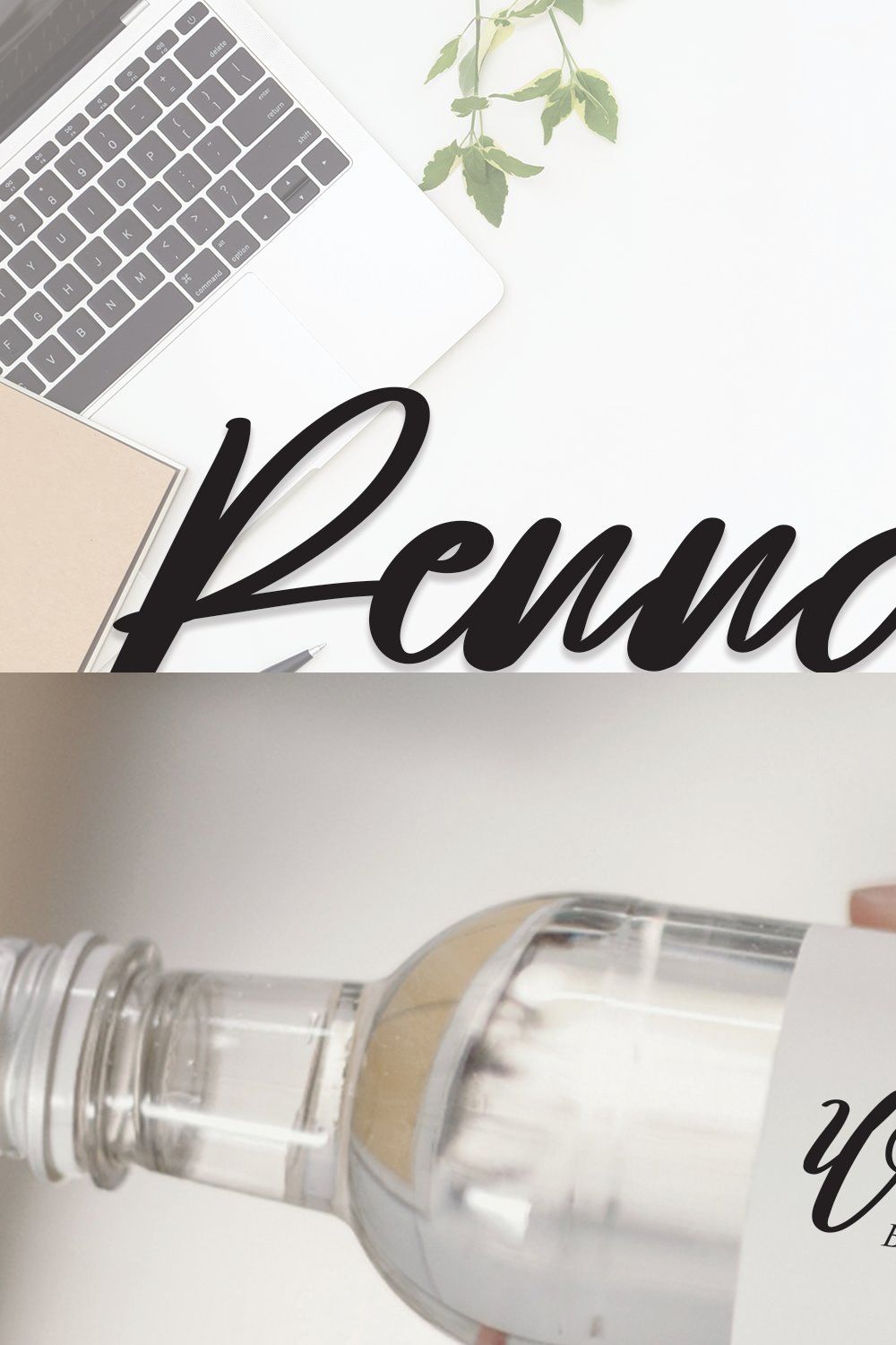 Pennature | Script Font pinterest preview image.