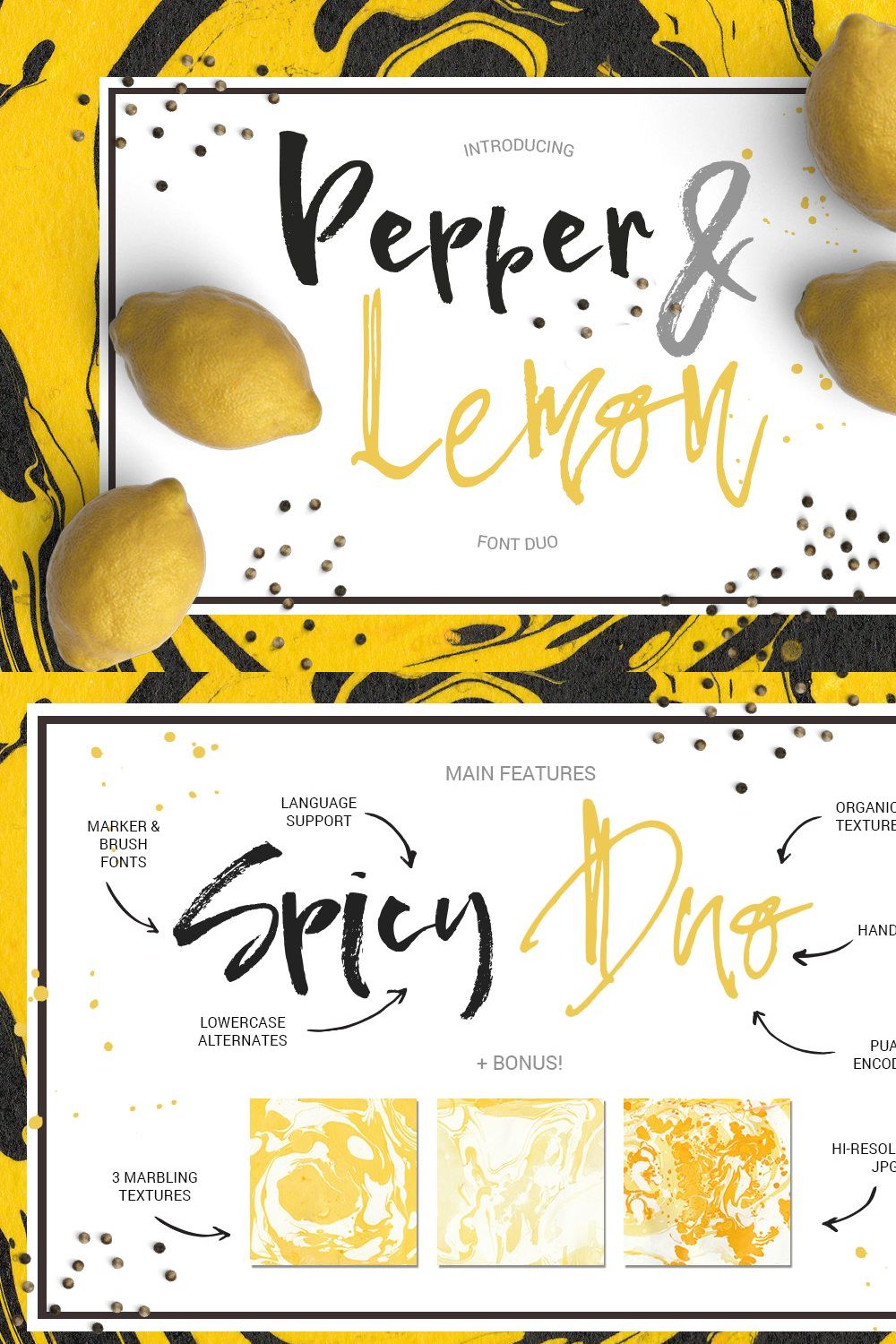 Pepper & Lime - Font Duo pinterest preview image.