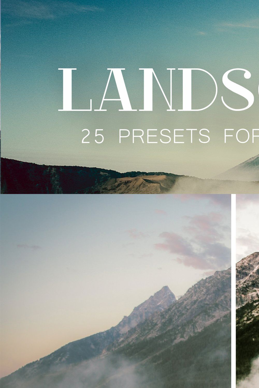 PERFECT Lightroom Landscape Presets pinterest preview image.