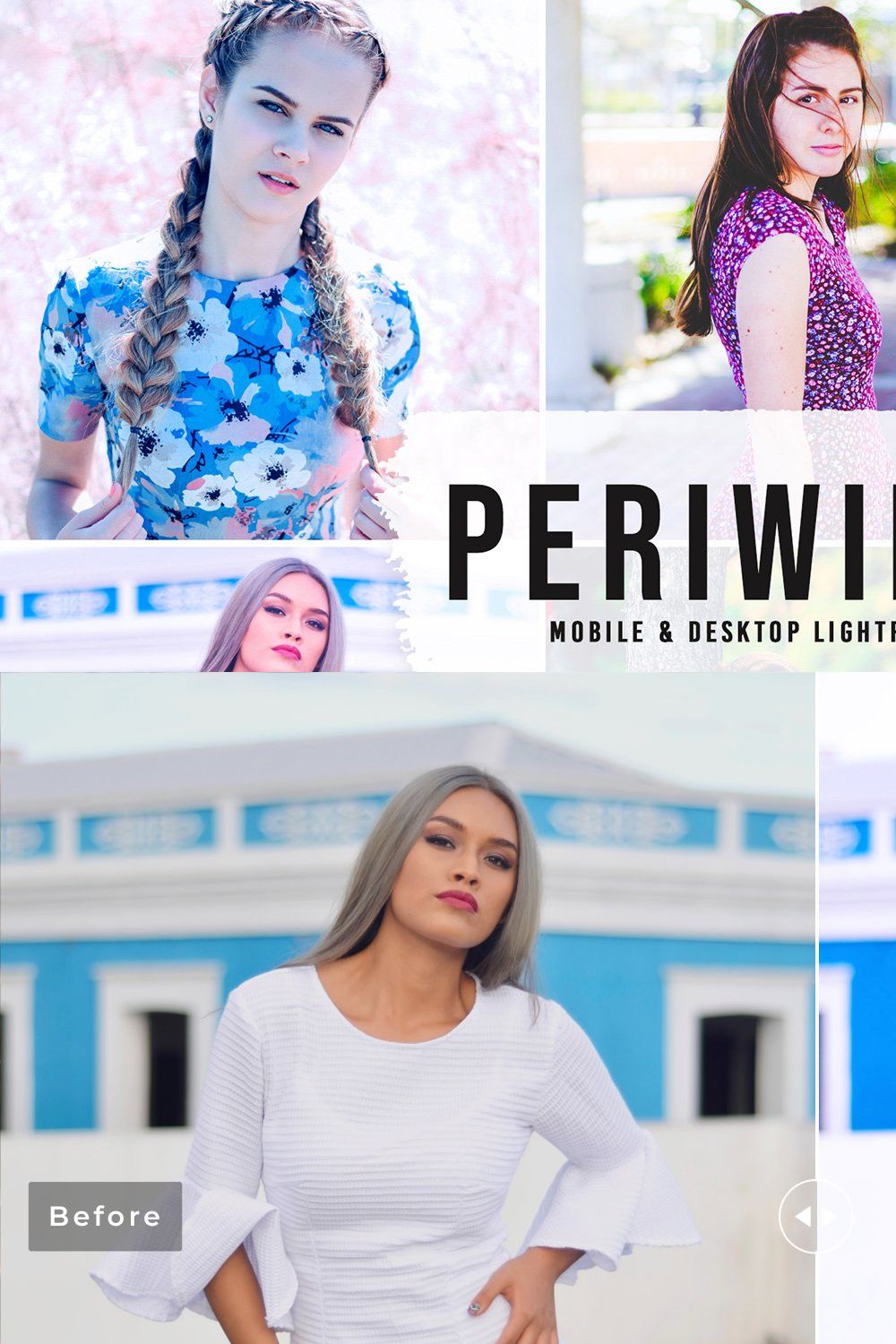 Periwinkle Pro Lightroom Presets pinterest preview image.