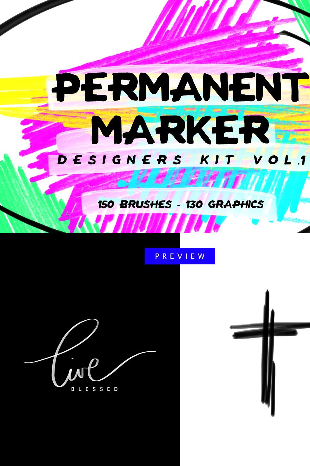 Permanent Marker Designers Kit Vol.1 pinterest preview image.